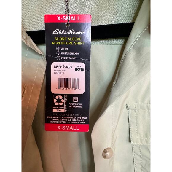 Eddie Bauer Women’s Outdoor Shirt - XS (Quiet Green) NWT - Picture 3 of 12